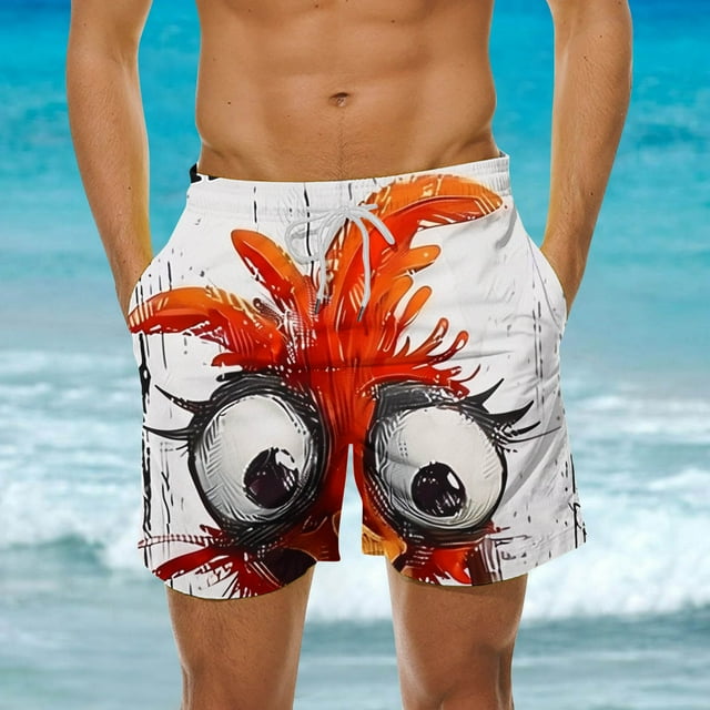 Maillots de Bain pour Hommes, Shorts de Plage d'Été Amples pour Hommes avec Poche, Pantalons de Natation