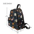 thumbnail image 3 of FORMRS School Backpack with Front Zippered Pocket 12" Student Travel Daypack, Orange Checkered Pattern, 3 of 6