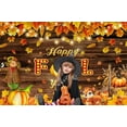 thumbnail image 4 of Happy Fall Y'all Beautiful Backdrop Autumn Thanks Giving Harvest Photography Background Polyester, Fall Maple Leaf Pumpkin Holiday Wood Board Birthday Baby Shower Bridal Shower Wedding Party Banner, 4 of 5