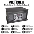 thumbnail image 3 of Victrola Nostalgic Tocadiscos Bluetooth 6 en 1 y centro multimedia con parlantes incorporados - Tocadiscos de 3 velocidades, reproductor de CD y casetes, radio FM | Transmisión de música inalámbrica |, 3 of 5