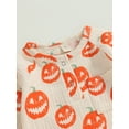 thumbnail image 5 of Wassery Infant Baby Boys Halloween Clothes Sleeveless Crew Neck Pumpkin Print Jumpsuits 3M 6M 12M 18M 24M Newborn Boys Fall Casual Clothing, 5 of 7