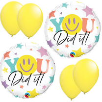 LoonBalloon Congratulations Smile You Did It Balloon (2 pcs) Set with 4 latex