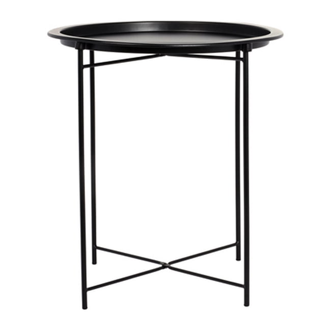 mesa lateral de metal 50 x 47 cm negro