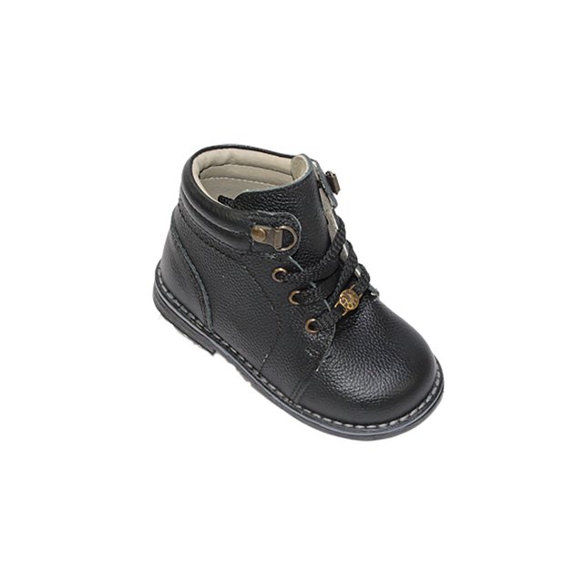 BOTAS CASUALES ANDANENES NIÑO NEGRO PIEL 1616TO7 LEON 1616TO7p