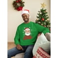 thumbnail image 2 of Happy Holidays Santa - Festive Men's Sweatshirt, 2 of 4
