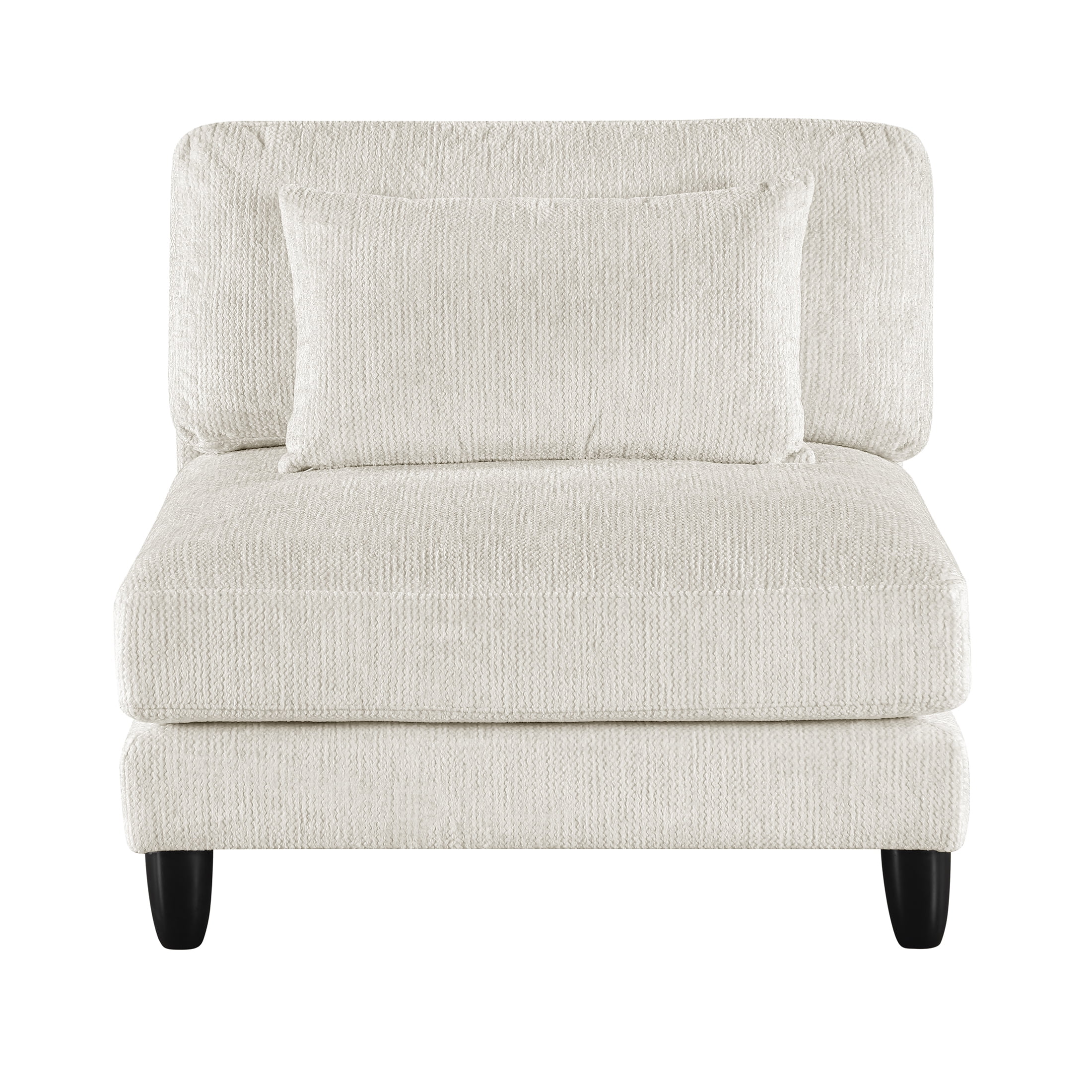 OakvillePark Caden Microfiber Armless Chair, Beige