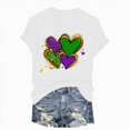 thumbnail image 6 of HCNTES Mardi Gras Shirts for Women Fat Tuesday Tshirt Carnival Party New Orleans Parade Graphic Short Sleeve Outfit Tee Tops(Size:XXXL), 6 of 9
