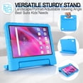 thumbnail image 4 of for Lenovo Tab M8 HD TB-8505F TB-8505X / Smart Tab M8 TB-8505FS/ Tab M8 FHD TB-8705F case, Shockproof, Silicone Rubber EVA Portable Handle Stand Protective Kids Cover Case, Blue, 4 of 5