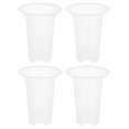 thumbnail image 3 of Nursery Flower Pots Plastic Planter Orchid Pot Indoor Gardening Square Breathable 4Pcs, 3 of 4