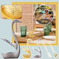 thumbnail image 4 of Big Sale ! Jiiey Tableware Creative Gold And Silver Swan Base Frame Coffee Spoon, Teaspoon, Small Spoon, Stirring Spoon Can Be Cleaned By Dishwasher, 4 of 8