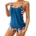 thumbnail image 1 of RKSTN Womens Tankini Bathing Suits with Shorts Athletic Two Piece Bathing Suits Conservative Print Tank Tops Swimwear, 1 of 8