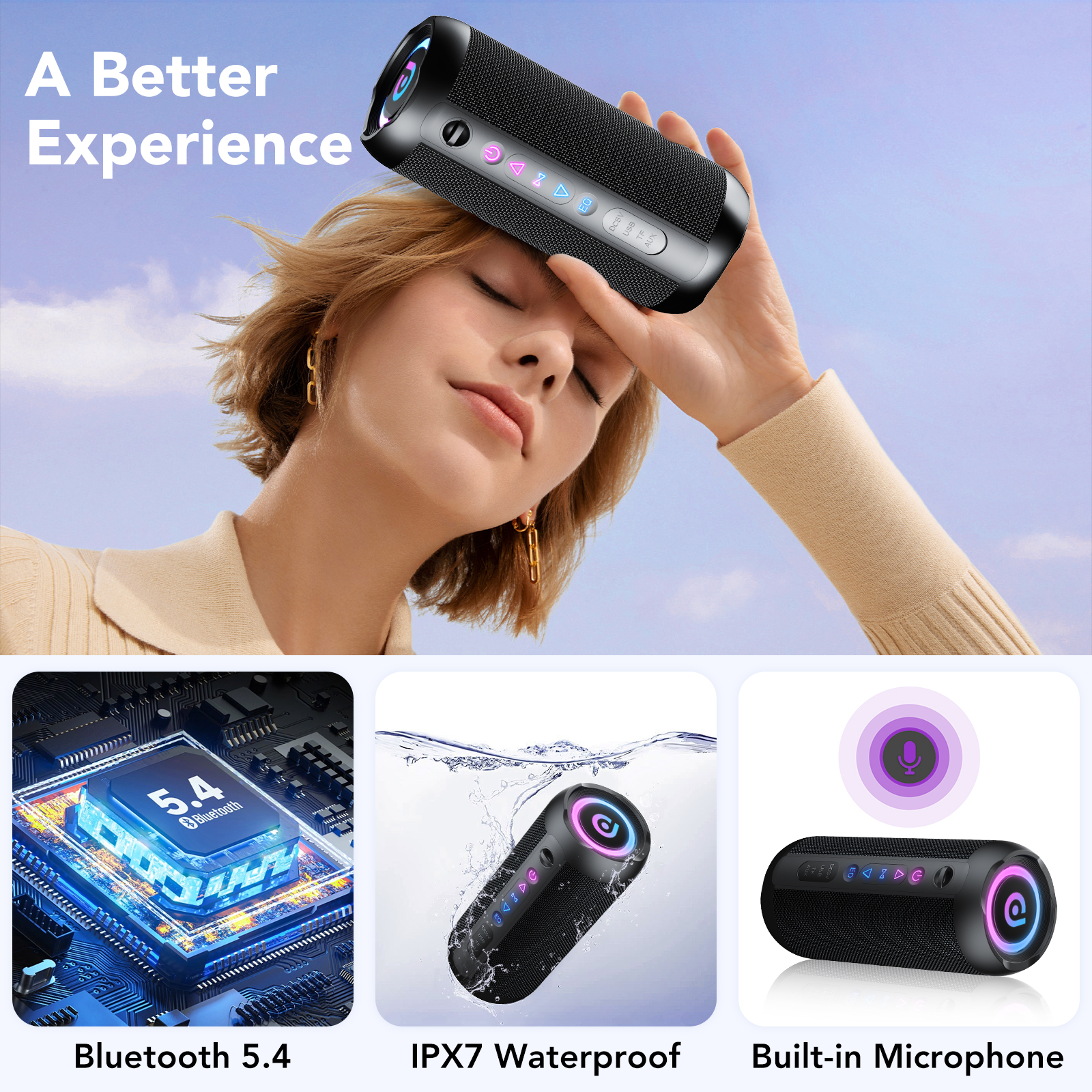 CASCHO 30W Portable Bluetooth Speaker, IPX7 Waterproof photo 5
