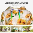 thumbnail image 4 of Salouo Sunflower 5 Pattern Hoodie Sweatshirts for Women, Autumn Pullover Hoodie Workout Sweat Women's Long Sleeve Preppy Sweatshirts-Small, 4 of 7