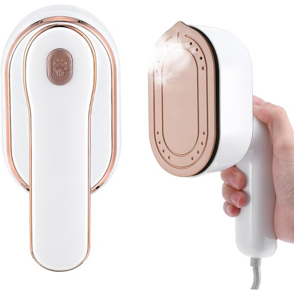Mini Fer à Vapeur pour Vêtements, Allnice Défroisseur de Voyage pour Vêtements, Défroisseur de Voyage Portable Rotatif à 180°, Fer à Micro-Vapeur Mini Défroisseur à Main avec Repassage à Sec et Humide pour la Maison, le Voyage, le Collège