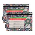 thumbnail image 2 of Dailycode 2 Pack Pencil Pouch for 3 Ring Binder Smooth Zipper Folders with Pockets Clear Window Pencil Case, Vintage Ocean Shell, 2 of 6