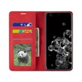 thumbnail image 4 of Samsung Galaxy S20 Ultra Wallet Case Samsung Galaxy S20 Ultra Luxury PU Leather Case, Book Folding Flip Retro Case with Kickstand, [RFID Blocking] Credit Card Slot Magnetic Closure Cover, Red, 4 of 8