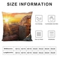 thumbnail image 5 of Orinice Cross Stone Wall Sunset Graphic Decorative Cushion Throw Pillow Cover for Home Sofa, Square Pillow Case 1PC 22x22in, 5 of 5