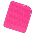 thumbnail image 1 of Qarigey alfombrilla de silicona resistente, bolsa de rizador, alisador de pelo, rizador, almohadilla aislante, herramienta de estilismo caliente Cuidado del cabello rosado Qarigey CE000433-03, 1 of 6