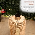 thumbnail image 6 of Hemp Rope Wooden Lantern Décor with Flickering LED's, 6 of 6