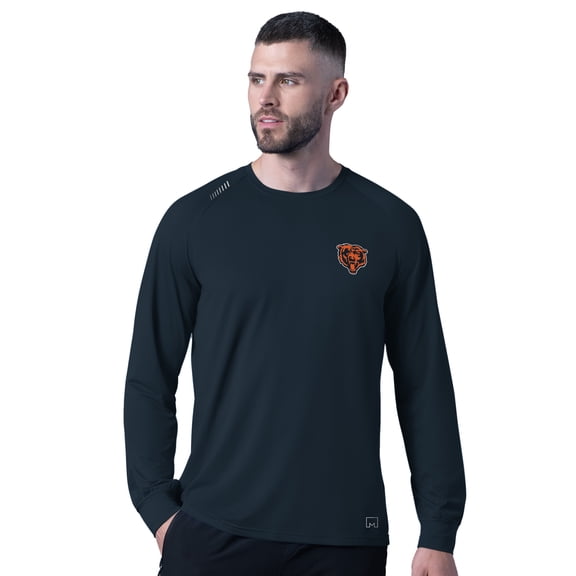 Men's MSX by Michael Strahan  Navy Chicago Bears Forward Long-Sleeve T-Shirt