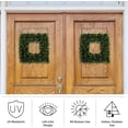 thumbnail image 4 of Set of 2 Wreaths - 16.5-Inch Square Artificial Boxwood Spring, Summer, Winter, or Fall Wreaths - Outdoor/Indoor Decor for Front Door, 4 of 4
