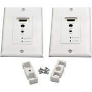 AVUE Wall Plate HDMI Extender Over Cat5e or Cat6 Cables up to 200 Feet with IR, Support 3D