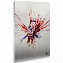 Marc Allante 'Pterois' Floating Brushed Aluminum Art