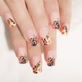 thumbnail image 3 of Uñas postizas cuadradas a presión, cortas, acrílicas, francesas, cobertura total, para mujeres y niñas, 24 unidades, 3 of 4