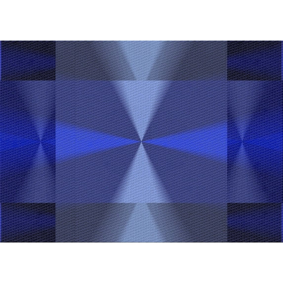 Ahgly Company Machine Washable Indoor Rectangle Transitional Denim Dark Blue Area Rugs, 5' x 8'