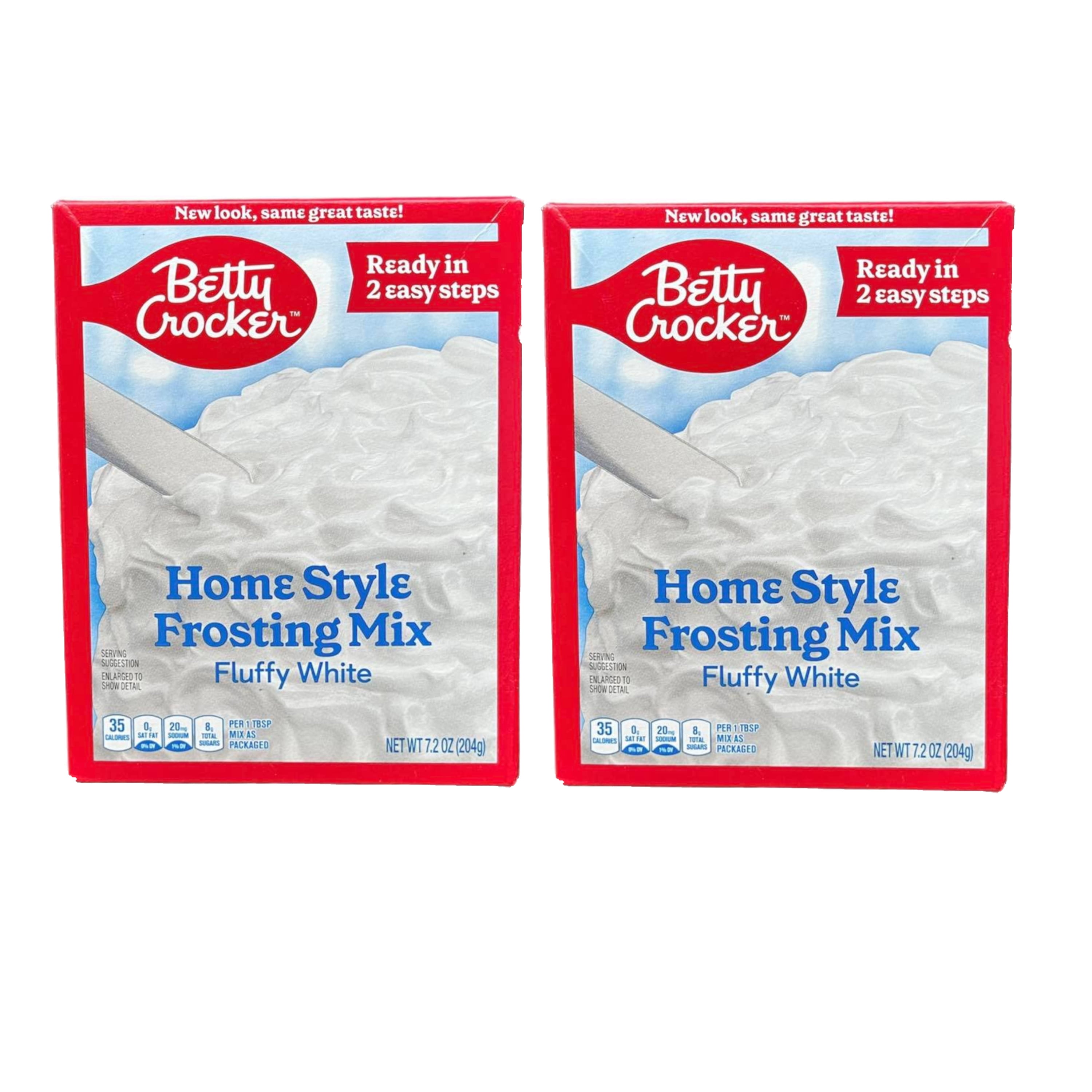 Betty Crocker HomeStyle Fluffy White Frosting Mix, 7.2 oz., Pack of 2