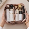 thumbnail image 3 of Bolsa de cosméticos de viaje portátil de gran capacidad, organizador de bolsa de aseo impermeable, bolsa de cosméticos multifunción impermeable para mujeres, bolsa de viaje de cosméticos, 3 of 7