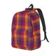 thumbnail image 1 of Disketp Purple Yellow Buffalo Plaid Mochila de Lona Estampada, Mochila Escolar de Viaje Ligera para Estudiantes y Portátil-Medium, 1 of 5