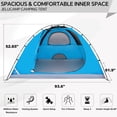 thumbnail image 2 of Carpa de Camping JELUCAMP Domo para 4 Personas Impermeable 3 Estaciones Azul, 2 of 8