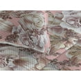 thumbnail image 3 of Ambesonne Spring Quilted Bedspread Set 3 Pcs, Rose Lily Flowers Pattern, King, Pastel Pink and Pale Redwood, 3 of 4