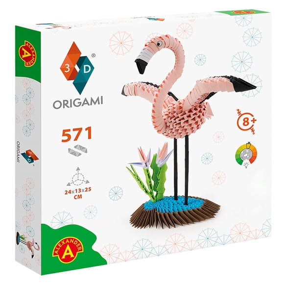 Papel para Manualidad Origami 3D - Flamingo Alexander A Origami 3D 2572-O