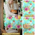 thumbnail image 5 of Pioneer Flower Floral Print Pattern Round Tablecloth 60 X 60 Inch, Wrinkle Resistant Wipeable Table Cloth for Kitchen Dining Picnic Patio Party, 5 of 6