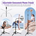thumbnail image 2 of Nineigh Trípode para teléfono de 80", trípode para teléfono móvil con palo selfie, trípode de aluminio para vídeo, foto, Vlog, trípodes para teléfono de viaje con soporte remoto para teléfono con cuel, 2 of 5