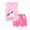 Pink, variant on Hiijoy Toddler Girls Summer Outfits Horse Print Ruffle Tank Top Shorts Set, Sizes 3-4T