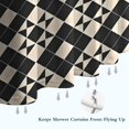 thumbnail image 6 of Black Beige Checkerboard Checkered Pattern Shower Curtain 36"x72" ,Bathroom Decorative Shower Curtains Set with 12 Hooks,Modern Waterproof Washable Shower Curtain, 6 of 6