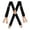 Black, variant on CTM Non-Elasticized Button End Work Suspenders (Men Big & Tall)