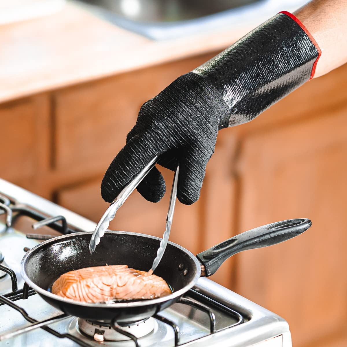 16 Inch Leather Forge Welding Gloves Heat/Fire Resistant Mitts for Oven/Grill/Fi