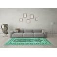 thumbnail image 3 of Ahgly Company Indoor Square Persian Turquoise Blue Traditional Area Rugs, 8' Square, 3 of 4