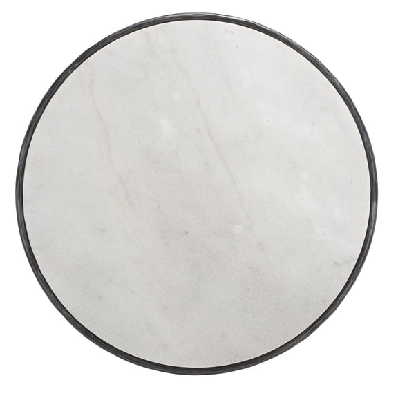 SAFAVIEH Couture Jessa Glam Round Metal Coffee Table, Black/White
