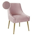 thumbnail image 4 of TOV Furniture Beatrix Pleated Mauve Velvet Side Chair with Gold Legs, 4 of 8