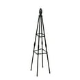 thumbnail image 2 of 31inch Black Metal Obelisk Trellis for Climbing Plants, Rustproof Metal Plant Climbing Trellis Garden Support, Garden Obelisk Trellis for Potted Vines Jasmine Flowers, 2 of 9