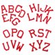 thumbnail image 1 of HAMPPLIES 26Ud Parches De Letras Bordadas Para Ropa Con Aplicación Termoadhesiva Roja, 1 of 6