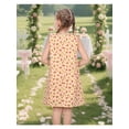 thumbnail image 4 of Sunny Fashion Girls Cotton Dress A-line Sleeveless Floral With Pink Bow Casual 4 Years, 4 of 7