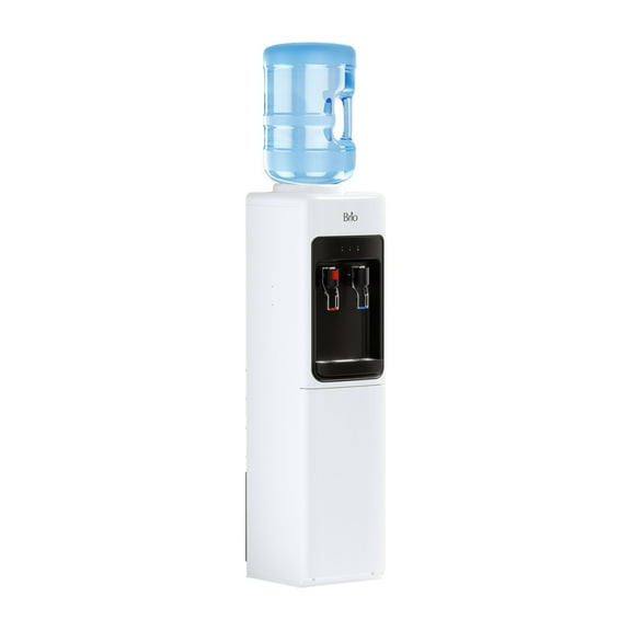 Brio 300 Series Slimline Top Load Hot and Cold Water Dispenser, 5 Gallon, White