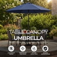 thumbnail image 5 of Four Seasons Courtyard 9 Foot Crank Lift Auto Tilt Patio Umbrella, Navy, 5 of 5