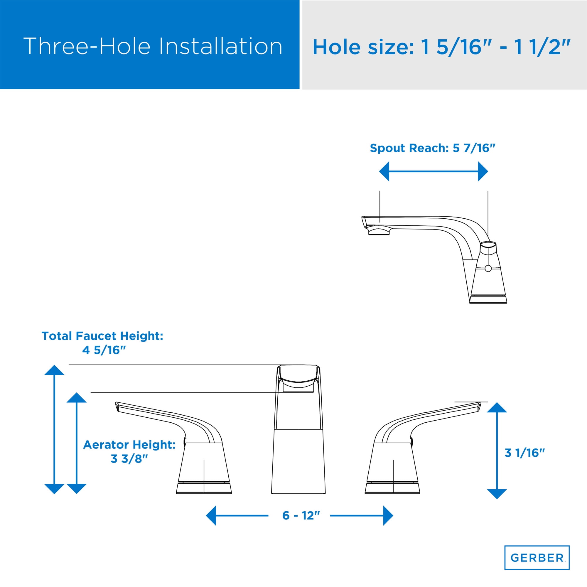 Gerber D304134BN Lemora 1.2 GPM Widespread Bathroom Faucet - Nickel